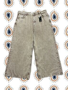 NWT - COTTON:ON  91 Wide Leg Rigid Brown Jeans